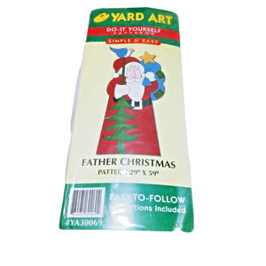Christmas Yard Art Do It Yourself Wood Pattern Father Christmas 29" x 59" New